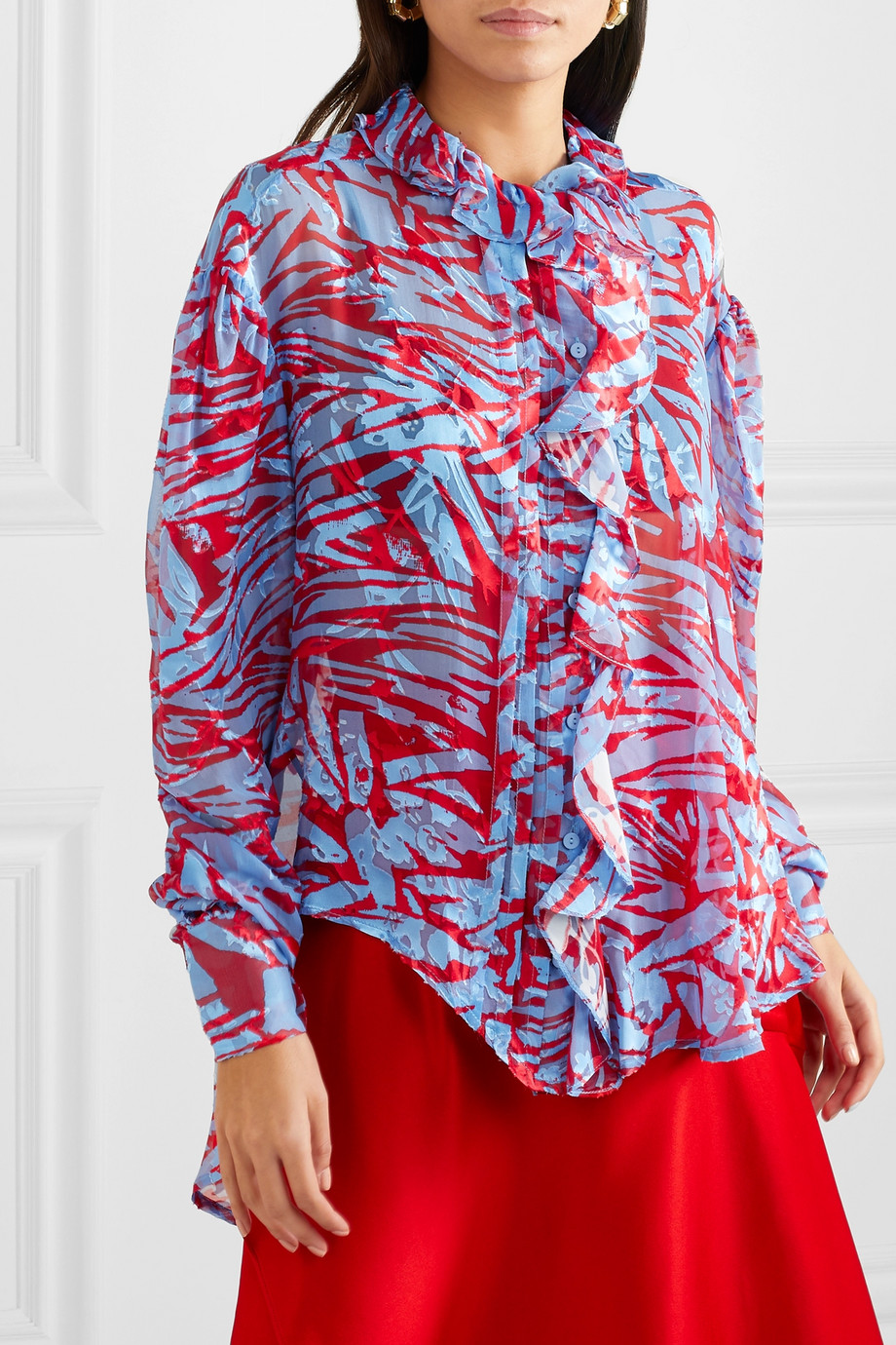 Блузка шелковая Preen By Thornton Bregazzi для женщин