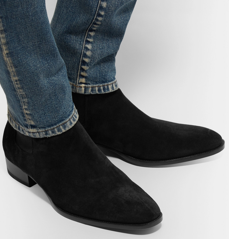 Замшевые туфли Saint Laurent для мужчин
