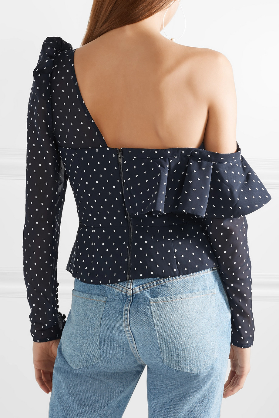 Блузка с открытыми плечами self-portrait для женщин