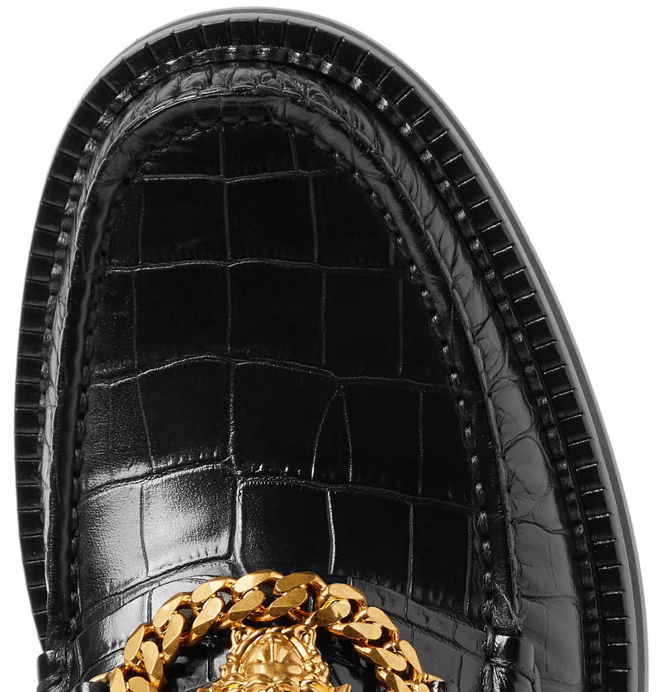 Лоферы кожаные Versace для мужчин
