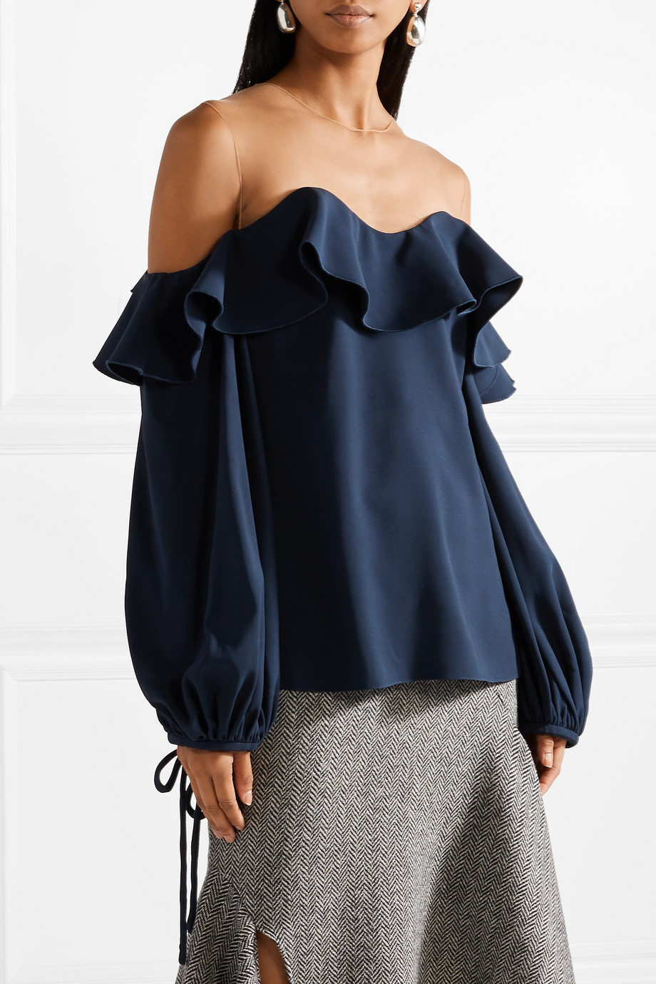 Блузка шелковая Oscar de la Renta для женщин