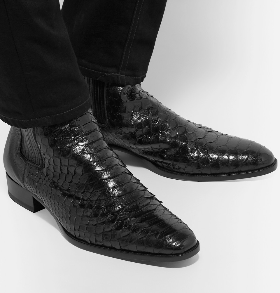 Кожаные туфли Saint Laurent для мужчин