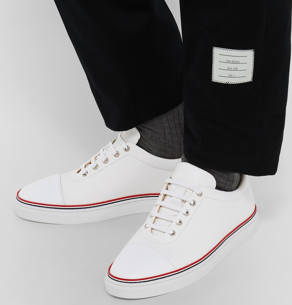 Кроссовки кожаные Thom Browne для мужчин
