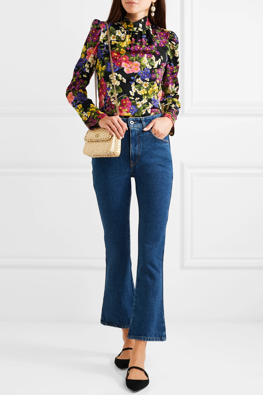 Блузка атланая Dolce & Gabbana для женщин