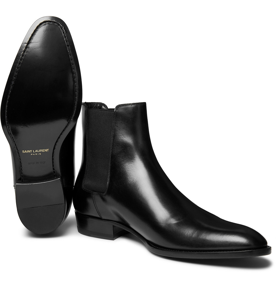 Кожаные туфли Saint Laurent для мужчин